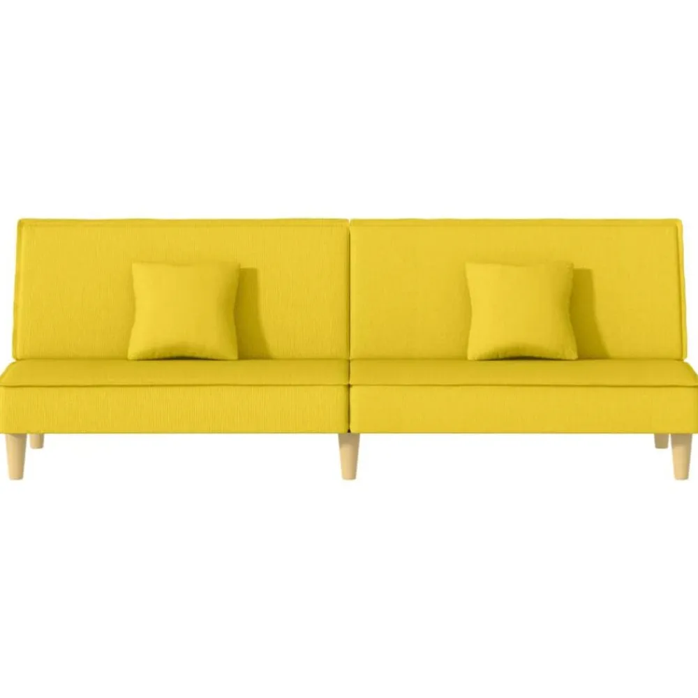 vidaXL Sofás-Sofá cama de tela claro
