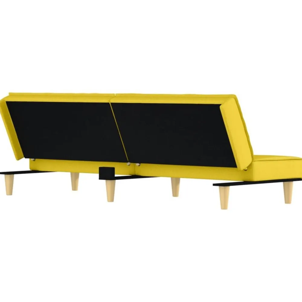 vidaXL Sofás-Sofá cama de tela claro