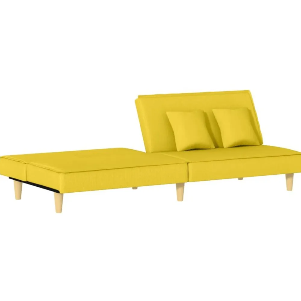 vidaXL Sofás-Sofá cama de tela claro