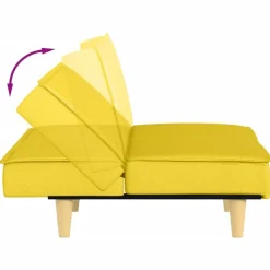 vidaXL Sofás-Sofá cama de tela claro