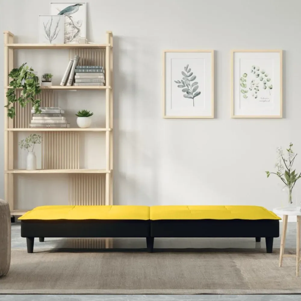 vidaXL Sofás-Sofá cama de tela claro