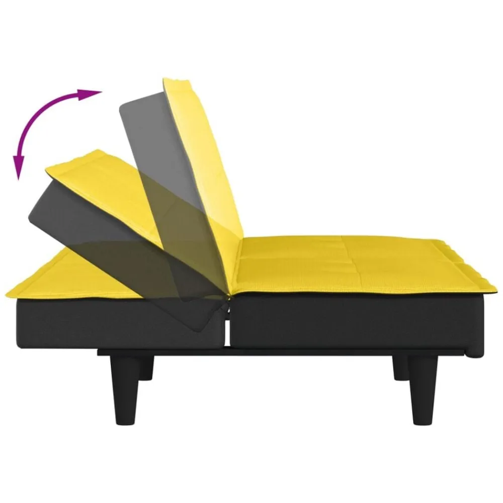 vidaXL Sofás-Sofá cama de tela claro