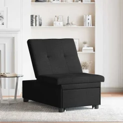 vidaXL Sofá cama desplegable 194 x 50 x 82 cm tela Negro
