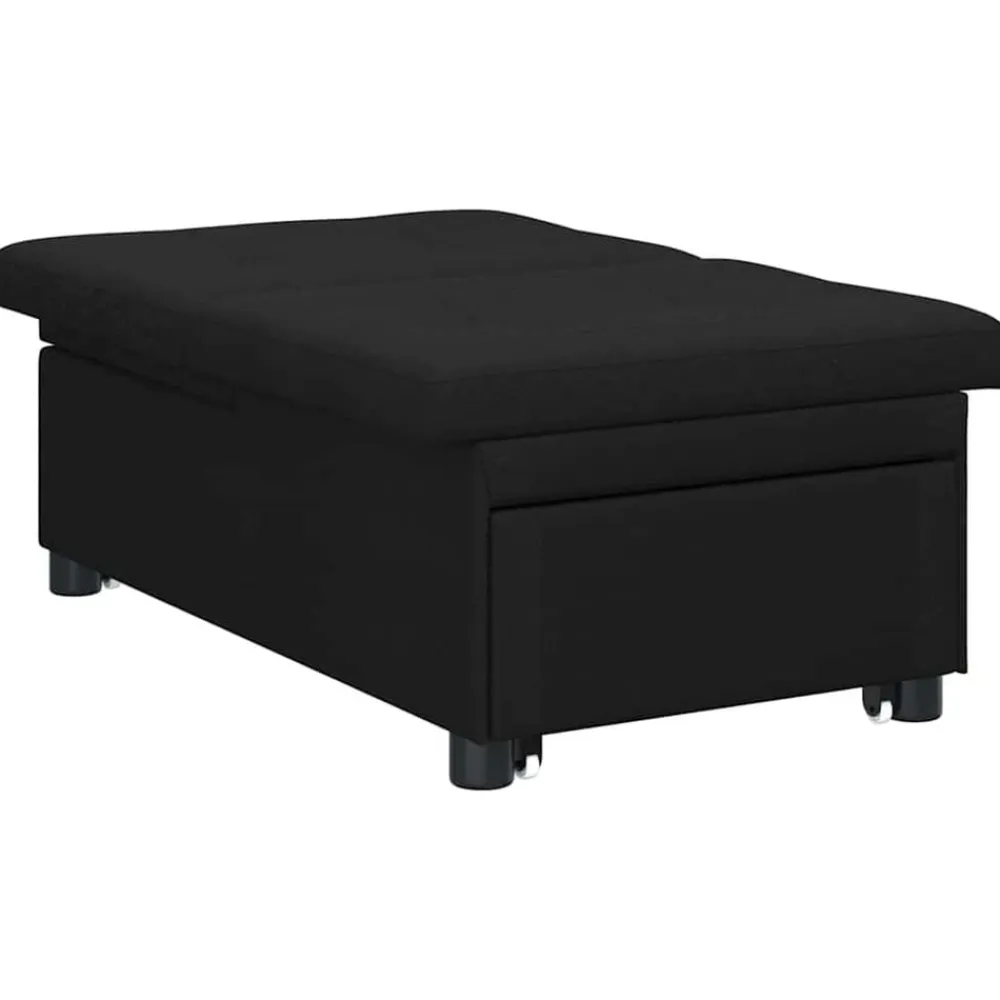 vidaXL Sofá cama desplegable 194 x 50 x 82 cm tela Negro