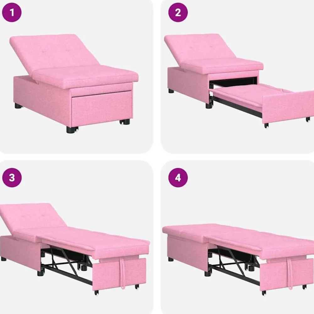 vidaXL Sofás-Sofá cama desplegable 194 x 50 x 82 cm tela