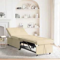vidaXL Sofá cama desplegable 194 x 50 x 82 cm tela Crema Hot