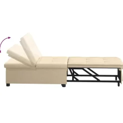 vidaXL Sofá cama desplegable 194 x 50 x 82 cm tela Crema Hot