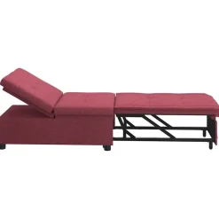 vidaXL Sofás-Sofá cama desplegable Rojo vino 194 x 50 x 82 cm tela