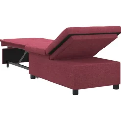 vidaXL Sofás-Sofá cama desplegable Rojo vino 194 x 50 x 82 cm tela