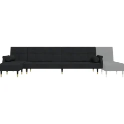 vidaXL Sofás-Sofá cama en forma de L terciopelo 271x140x70 cm