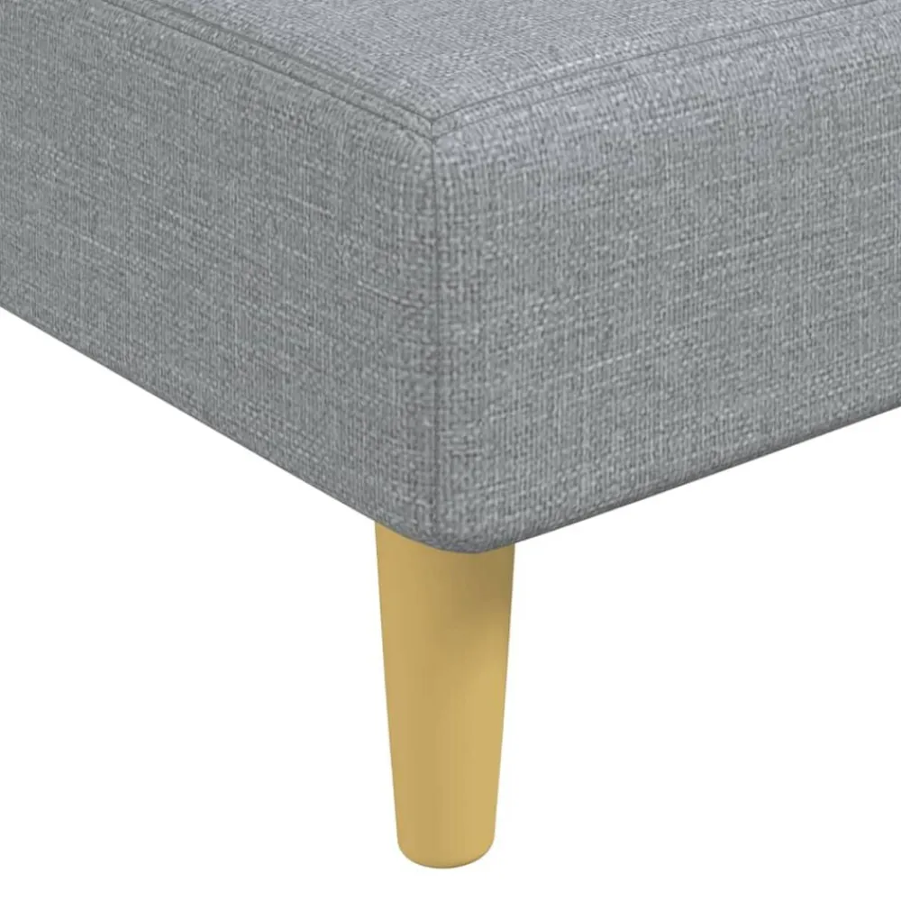 vidaXL Sofá cama en forma de L tela 279x140x70 cm Gris claro