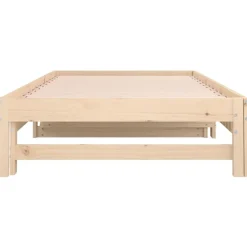 vidaXL Sofá cama extraíble madera maciza de pino 2x(90x200) cm Natural Best