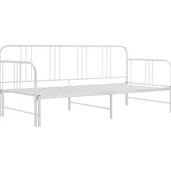 vidaXL Sofá cama extraíble sin colchón metal 90x200cm Blanco