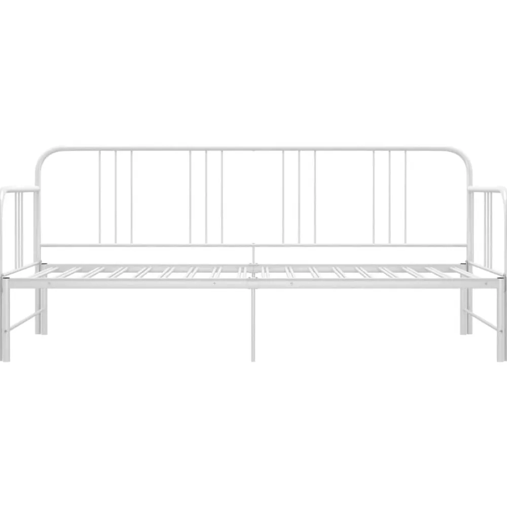 vidaXL Sofá cama extraíble sin colchón metal 90x200cm Blanco