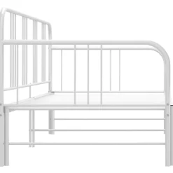 vidaXL Sofá cama extraíble sin colchón metal 90x200cm Blanco
