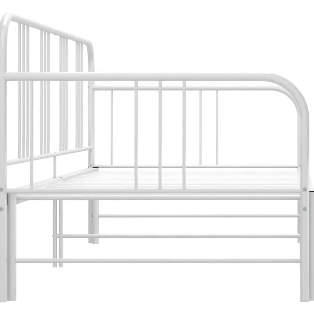 vidaXL Sofá cama extraíble sin colchón metal 90x200cm Blanco