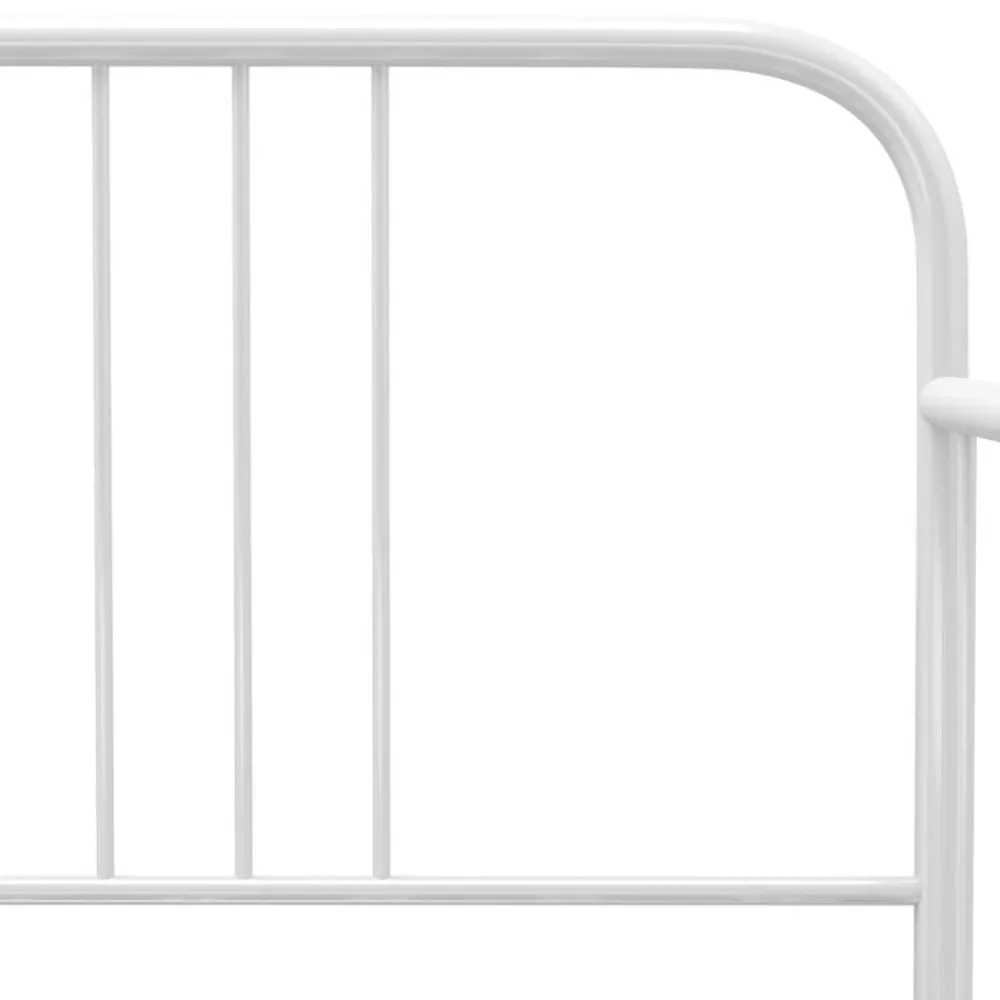 vidaXL Sofá cama extraíble sin colchón metal 90x200cm Blanco