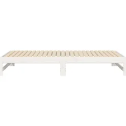 vidaXL Camas Y Accesorios-Sofá cama extraíble madera maciza de pino 2x(100x200) cm