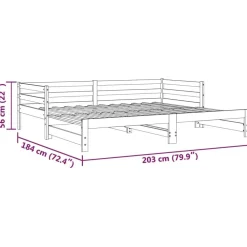 vidaXL Camas Y Accesorios-Sofá cama extraíble sin colchón 2x(90x200) cm