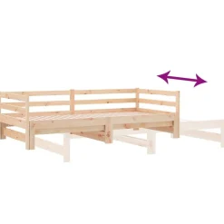 vidaXL Camas Y Accesorios-Sofá cama extraíble sin colchón 2x(90x200) cm
