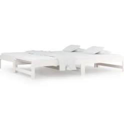 vidaXL Sofá cama extraíble sin colchón 2x(90x200) cm Blanco Sale