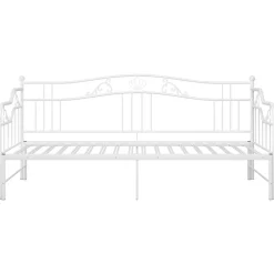 vidaXL Sofá cama extraíble sin colchón metal 90x200cm Blanco