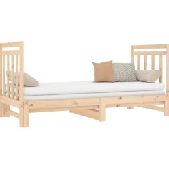vidaXL Sofá cama extraíble sin colchón 2x(90x190) cm Natural Sale