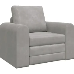 vidaXL Sofá cama 98 x 71 x 83 cm Terciopelo Gris claro Discount