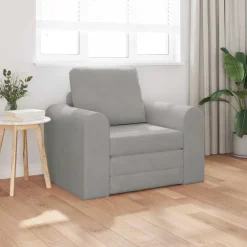 vidaXL Sofá cama 98 x 71 x 83 cm Terciopelo Gris claro Discount