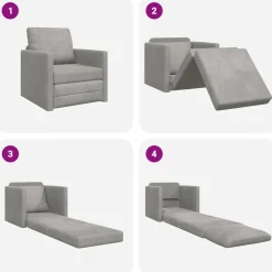 vidaXL Sofás-Sofá cama 74 x 77 x 81 cm Terciopelo