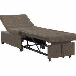 vidaXL Sofá cama 194 x 67 x 82 cm Tela Huahua Gris oscuro Outlet