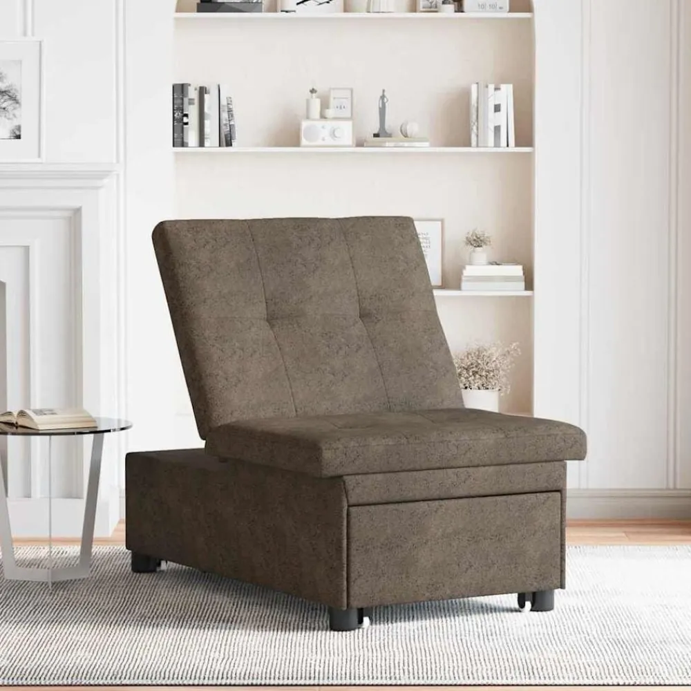 vidaXL Sofá cama 194 x 67 x 82 cm Tela Huahua Gris oscuro Outlet