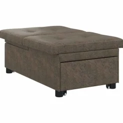 vidaXL Sofá cama 194 x 67 x 82 cm Tela Huahua Gris oscuro Outlet