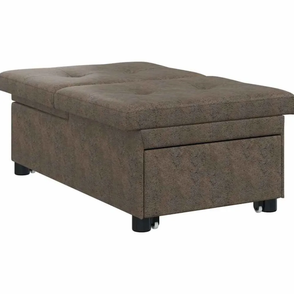 vidaXL Sofá cama 194 x 67 x 82 cm Tela Huahua Gris oscuro Outlet