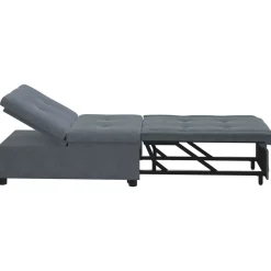 vidaXL Sofá cama 194 x 67 x 82 cm Terciopelo Gris oscuro Sale