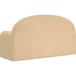 vidaXL Sofá cama infantil 2 plazas felpa suave Crema
