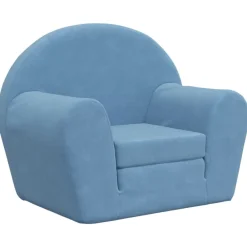 vidaXL Sofá cama infantil felpa suave Azul Online