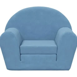 vidaXL Sofá cama infantil felpa suave Azul Online