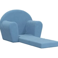vidaXL Sofá cama infantil felpa suave Azul Online