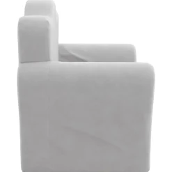 vidaXL Sofá cama infantil felpa suave Gris claro