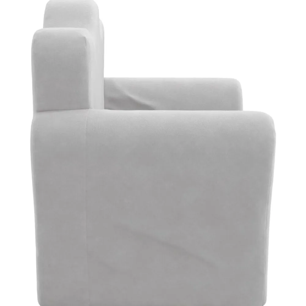 vidaXL Sofá cama infantil felpa suave Gris claro