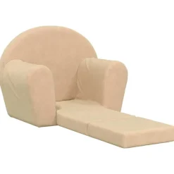 Niños vidaXL Mobiliario Para Bebés Y Niños Pequeños-Sofá cama infantil de felpa suave color