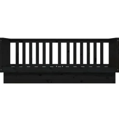 vidaXL Sofá cama madera maciza de pino 75x190 cm Negro New