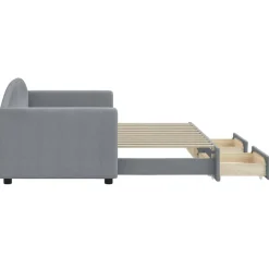 vidaXL Camas Y Accesorios-Sofá cama nido con cajones tela 80x200 cm