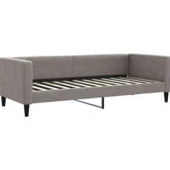vidaXL Sofá cama nido con cajones tela gris taupe 80x200 cm Taupé New