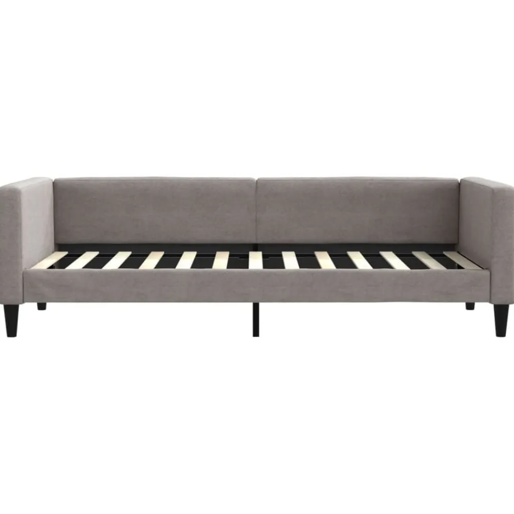 vidaXL Sofá cama nido con cajones tela gris taupe 80x200 cm Taupé New
