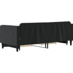 vidaXL Sofá cama nido con cajones terciopelo 80x200 cm Negro Best