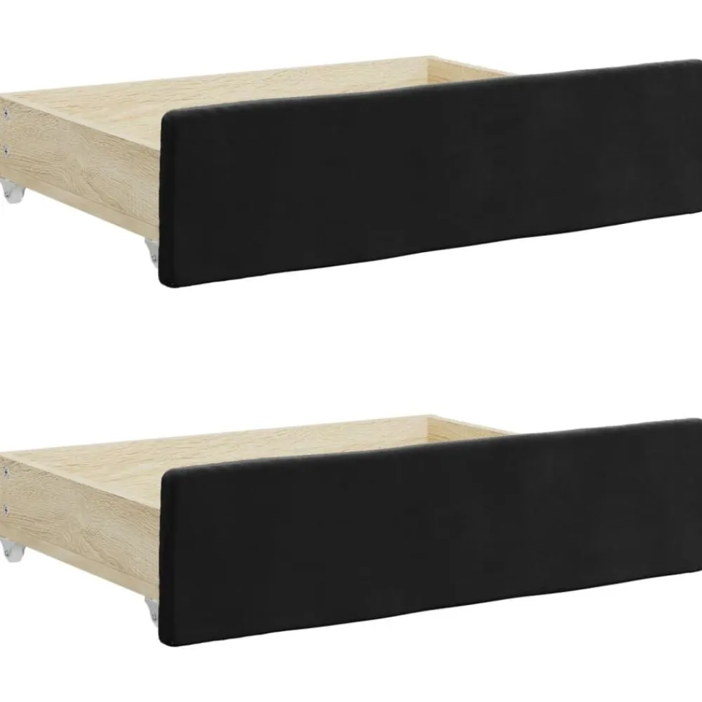 vidaXL Sofá cama nido con cajones terciopelo 80x200 cm Negro Best