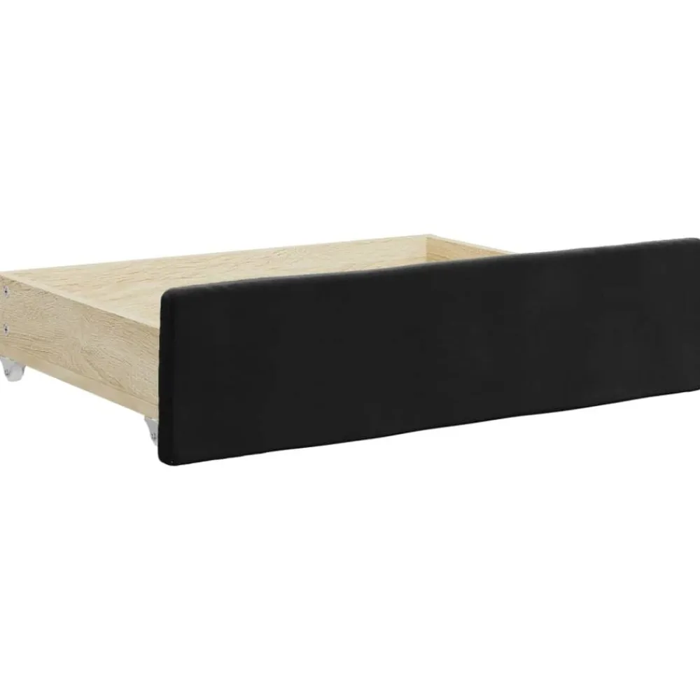 vidaXL Sofá cama nido con cajones terciopelo 80x200 cm Negro Best