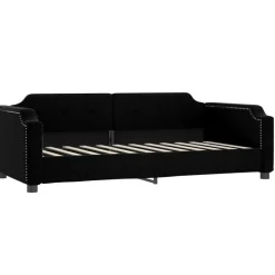 vidaXL Sofá cama nido con cajones tela 80x200 cm Negro Sale